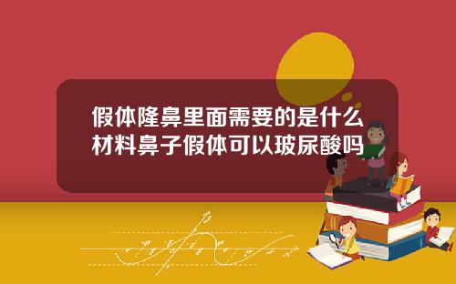假体隆鼻里面需要的是什么材料鼻子假体可以玻尿酸吗
