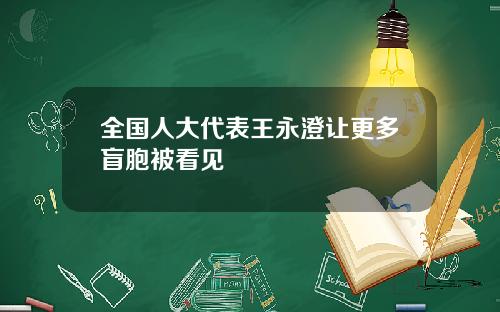 全国人大代表王永澄让更多盲胞被看见