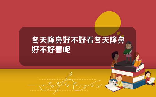 冬天隆鼻好不好看冬天隆鼻好不好看呢