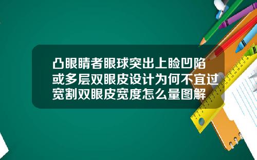 凸眼睛者眼球突出上睑凹陷或多层双眼皮设计为何不宜过宽割双眼皮宽度怎么量图解