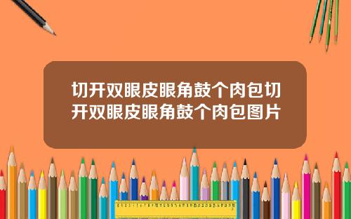 切开双眼皮眼角鼓个肉包切开双眼皮眼角鼓个肉包图片