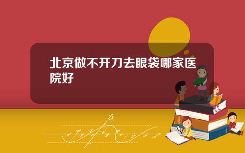 北京做不开刀去眼袋哪家医院好