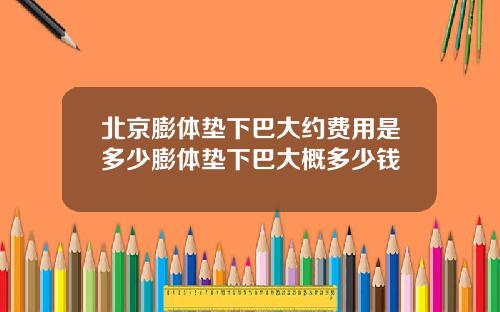 北京膨体垫下巴大约费用是多少膨体垫下巴大概多少钱