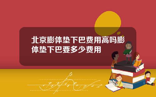 北京膨体垫下巴费用高吗膨体垫下巴要多少费用