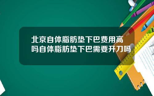 北京自体脂肪垫下巴费用高吗自体脂肪垫下巴需要开刀吗