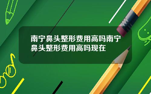 南宁鼻头整形费用高吗南宁鼻头整形费用高吗现在