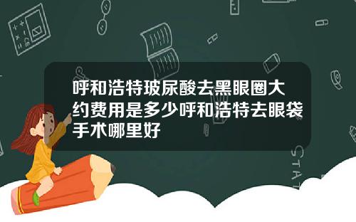 呼和浩特玻尿酸去黑眼圈大约费用是多少呼和浩特去眼袋手术哪里好