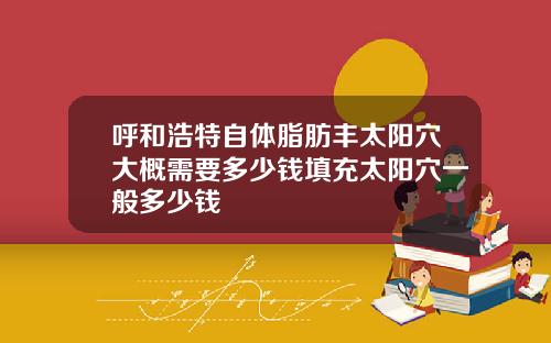 呼和浩特自体脂肪丰太阳穴大概需要多少钱填充太阳穴一般多少钱