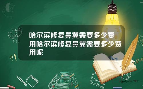 哈尔滨修复鼻翼需要多少费用哈尔滨修复鼻翼需要多少费用呢