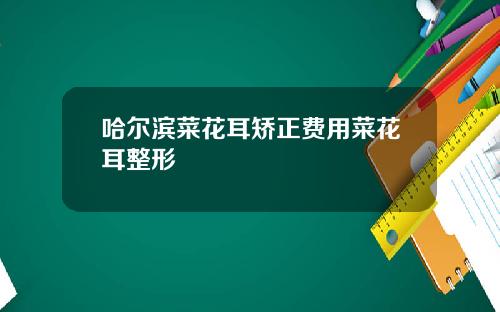 哈尔滨菜花耳矫正费用菜花耳整形