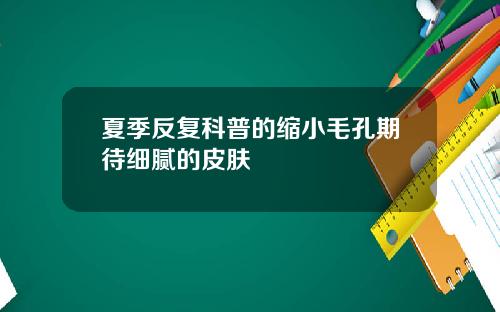 夏季反复科普的缩小毛孔期待细腻的皮肤