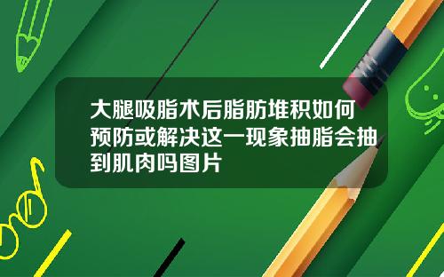 大腿吸脂术后脂肪堆积如何预防或解决这一现象抽脂会抽到肌肉吗图片