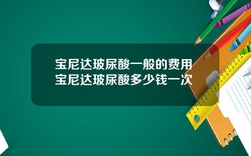 宝尼达玻尿酸一般的费用 宝尼达玻尿酸多少钱一次