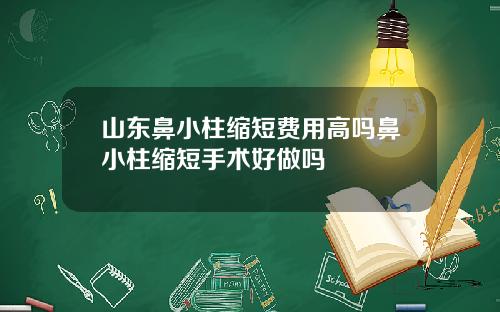 山东鼻小柱缩短费用高吗鼻小柱缩短手术好做吗