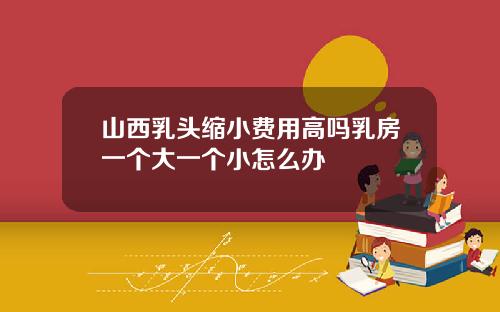 山西乳头缩小费用高吗乳房一个大一个小怎么办