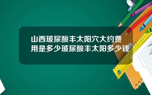 山西玻尿酸丰太阳穴大约费用是多少玻尿酸丰太阳多少钱