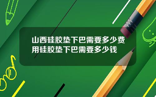 山西硅胶垫下巴需要多少费用硅胶垫下巴需要多少钱