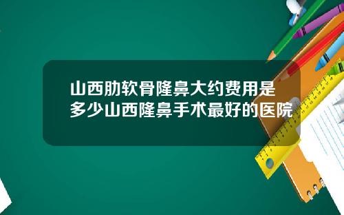 山西肋软骨隆鼻大约费用是多少山西隆鼻手术最好的医院