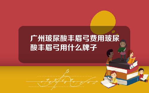 广州玻尿酸丰眉弓费用玻尿酸丰眉弓用什么牌子