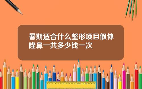 暑期适合什么整形项目假体隆鼻一共多少钱一次
