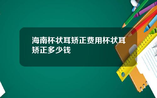 海南杯状耳矫正费用杯状耳矫正多少钱