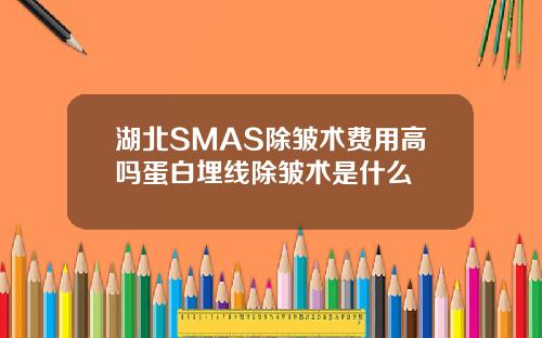 湖北SMAS除皱术费用高吗蛋白埋线除皱术是什么