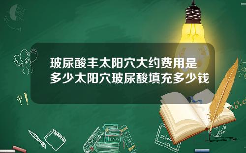 玻尿酸丰太阳穴大约费用是多少太阳穴玻尿酸填充多少钱