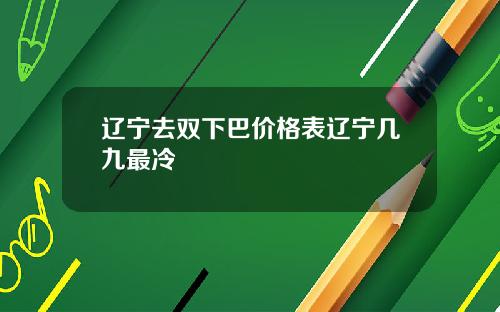 辽宁去双下巴价格表辽宁几九最冷