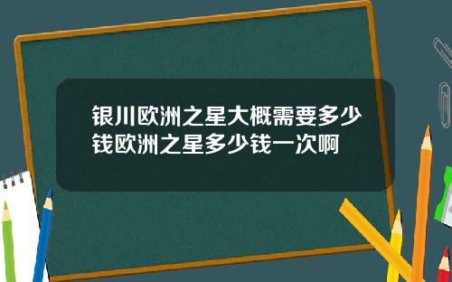 银川欧洲之星大概需要多少钱欧洲之星多少钱一次啊