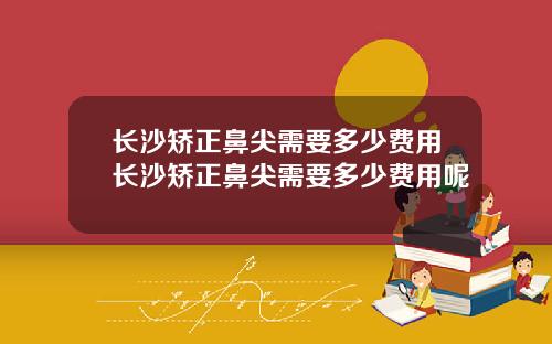 长沙矫正鼻尖需要多少费用长沙矫正鼻尖需要多少费用呢