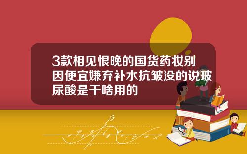 3款相见恨晚的国货药妆别因便宜嫌弃补水抗皱没的说玻尿酸是干啥用的