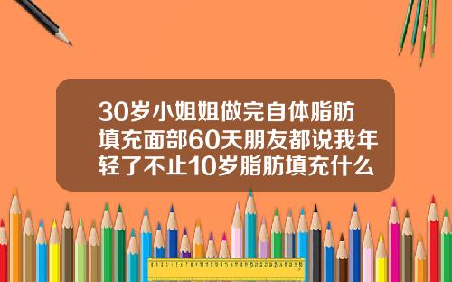 30岁小姐姐做完自体脂肪填充面部60天朋友都说我年轻了不止10岁脂肪填充什么时候恢复自然