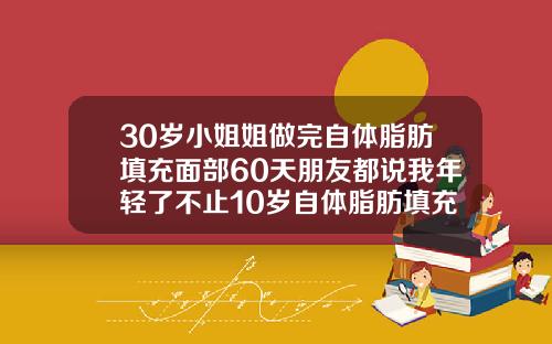 30岁小姐姐做完自体脂肪填充面部60天朋友都说我年轻了不止10岁自体脂肪填充多久能恢复正常