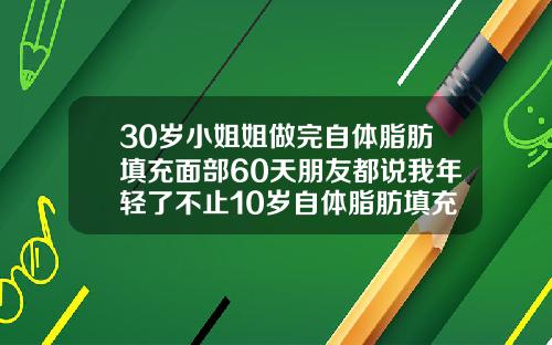30岁小姐姐做完自体脂肪填充面部60天朋友都说我年轻了不止10岁自体脂肪填充手术需要多长时间