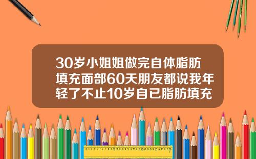 30岁小姐姐做完自体脂肪填充面部60天朋友都说我年轻了不止10岁自已脂肪填充胸部
