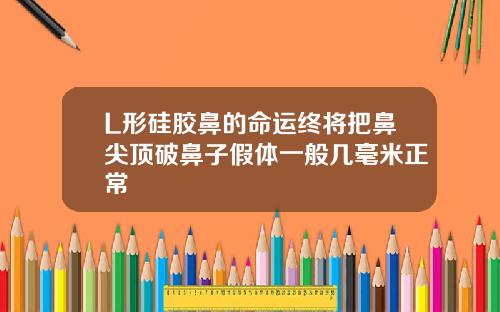 L形硅胶鼻的命运终将把鼻尖顶破鼻子假体一般几毫米正常