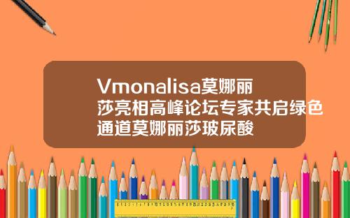 Vmonalisa莫娜丽莎亮相高峰论坛专家共启绿色通道莫娜丽莎玻尿酸