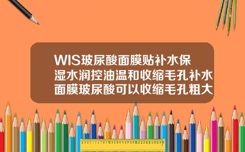 WIS玻尿酸面膜贴补水保湿水润控油温和收缩毛孔补水面膜玻尿酸可以收缩毛孔粗大吗
