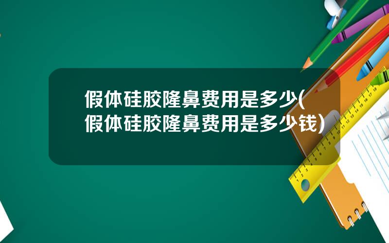 假体硅胶隆鼻费用是多少(假体硅胶隆鼻费用是多少钱)